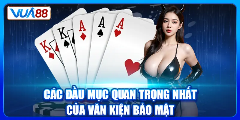 Các đầu mục quan trọng nhất của văn kiện bảo mật